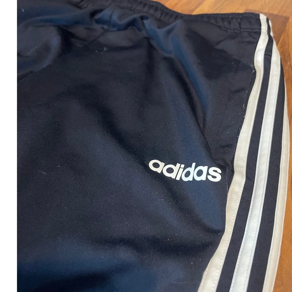 Adidas Mens Essentials 3Stripes Track Pants Navy Blue Joggers DU0452 Size Medium
